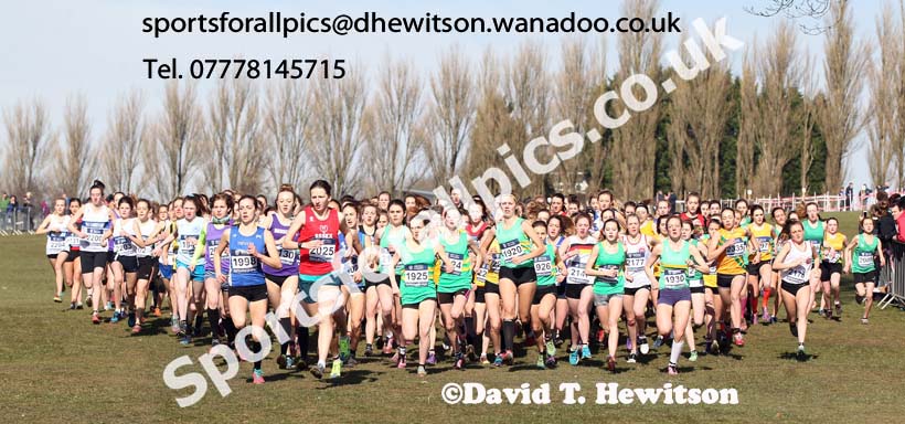 Womens under-17s Inter Counties Cross Country,  Cofton Park, Birmingham. Photo: David T. Hewitson/Sports for All Pics